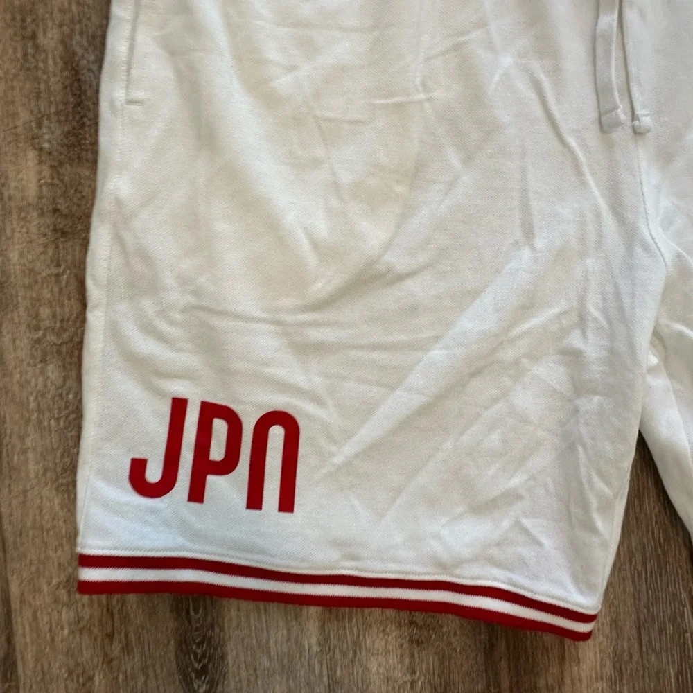 Polo Ralph Lauren Japan Shorts Mens White Sz‎ Large Red Logo Drawstring